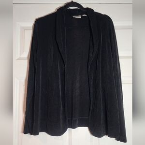 Chico's Super Stretchy Black Cardigan L Chico 2 Missing Button